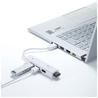 USB3.1USB2.0コンボハブ USB-3H421W_選択画像02