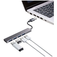 USB3.2Gen1 4ポートスリムハブ USB-3H423SN_選択画像02