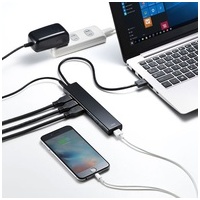 急速充電ポートUSB7ポートハブUSB-3H703BKN_選択画像02