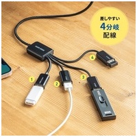 USB3.2+2.0Type-Cハブ USB-3TC436BK_選択画像04