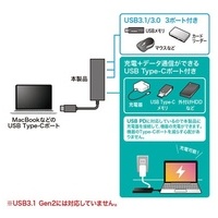 USBTypeCハブ USB-3TCH8BK_選択画像04