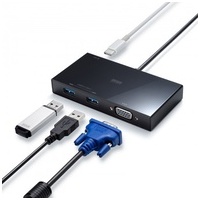 VGA付USB Type-Cハブ USB-3TCV1BK_選択画像02