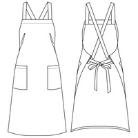 胸当てエプロン FK7168-13オレンジF_選択画像02