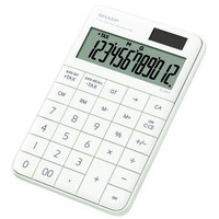 フラットフェース電卓 ホワイト EL-VM72WX