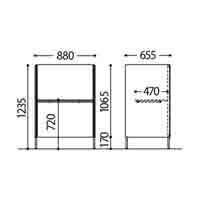 ブースデスク OFT-3637GY グレー_選択画像04