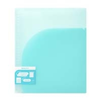 パペルール A4バインダーワイド Lブルー