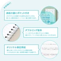 パペルール B5 Wリングノート Mグリーン_選択画像03