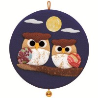SK かんたん押絵 月夜の夫婦ふくろう