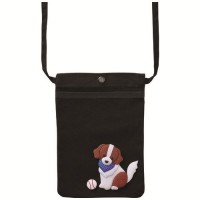 SK 押絵ショルダーバッグ 犬