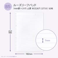 パペルール B5 LLパッドA罫_選択画像02