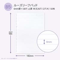 パペルール B5 LLパッドB罫_選択画像02