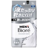 メンズビオレ顔もふけるボディシート無香性