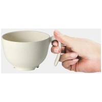 木目 持ちやすい茶碗ハンドル付 クリーム_選択画像02