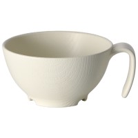 木目 持ちやすい汁椀ハンドル付 クリーム