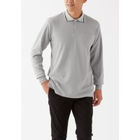 長袖メンズポロシャツ GRY M_選択画像03