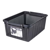 重ね収納バスケット L ダークグレー