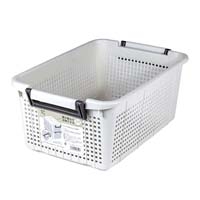 重ね収納バスケット M ライトグレー