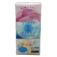 コンパクト保湿ティッシュ 10組 6個