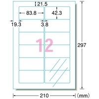 レーザーラベル31581透明タイプA4 12面10枚_選択画像02
