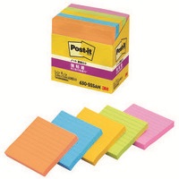 Post-it強粘着 罫線入 630-5SSAN 5色ネオン