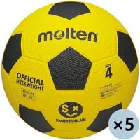 サッカーボール 4号黄＊黒5個　B614J-YB5
