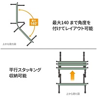 衝立WBブラックフレームALKB-0912DSK-BK-GR_選択画像04