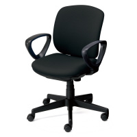 ■事務イス プリセア KB-K66SL 肘付 BK