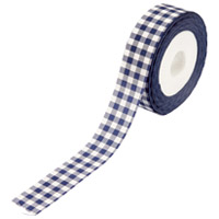 リボン Ｓギンガムチェック紺22mm×23m
