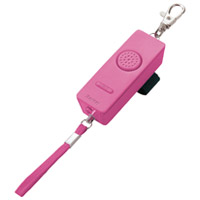 ◎LEDライト付防犯ブザ-ピンクEBB141P