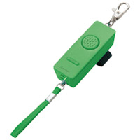 ◎LEDライト付防犯ブザ-緑EBB141M