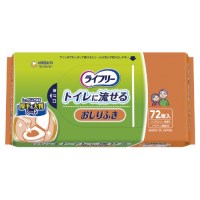 ライフリーおしりふきトイレに流せる72枚