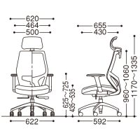 事務イス FCM-11 BL メッシュ 肘付 ブルー_選択画像03