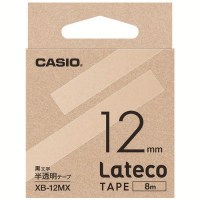 ラテコ専用テープXB-12MX 半透明に黒文字