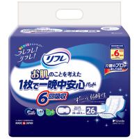 リフレ1枚で一晩中安心パッド6回吸収26枚4P