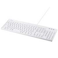 有線フルキーボード 丸洗い 白 BSKBU310WHZ
