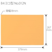 フラットファイル 012N B4E イエロー 10冊_選択画像03