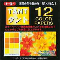 タント12 カラーペーパー15cm 黄 068003
