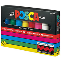 ポスカ PC8K8C 太字 8色セット
