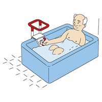 △高さ調節付浴槽手すり レッド UST-130_選択画像03