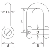 EA638FB-42 1500kgシャックル(ステンレス製_選択画像04