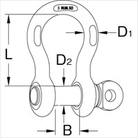 2721kg/15.9mm強力型シャックル(NITRONIC)_選択画像03
