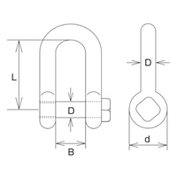 EA638KJ-10 350kg角頭シャックル(ステンレ_選択画像02