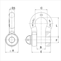 EA638NB-8 6.5ton強力型ボウシャックル_選択画像03