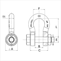 EA638ND-7 4.75ton強力型シャックル_選択画像03