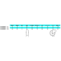 EA986GF-11 50mm/M10キャスタ-(自在･ネジ･_選択画像04