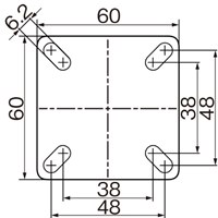 EA986GG-12 75mmキャスタ-(自在金具･ESD)_選択画像04