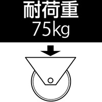 EA986GG-25 125mmキャスタ-(自在金具･ESD/_選択画像03