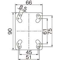 EA986GG-25 125mmキャスタ-(自在金具･ESD/_選択画像04