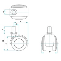 EA986TF-240 40mmキャスタ-(ツインホイ-ル)_選択画像03
