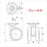 EA986TG-7 50mmキャスタ-(ツインホイ-ル･ブ_選択画像02